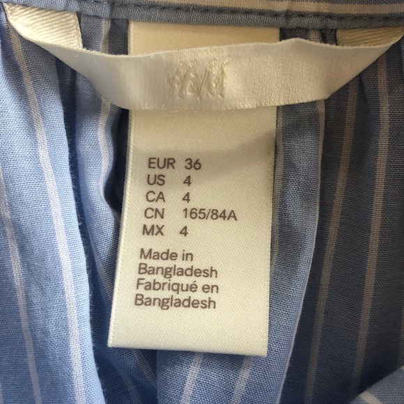 H&M Striped Tunic Shirt - Size 4 - Picture 4 of 4